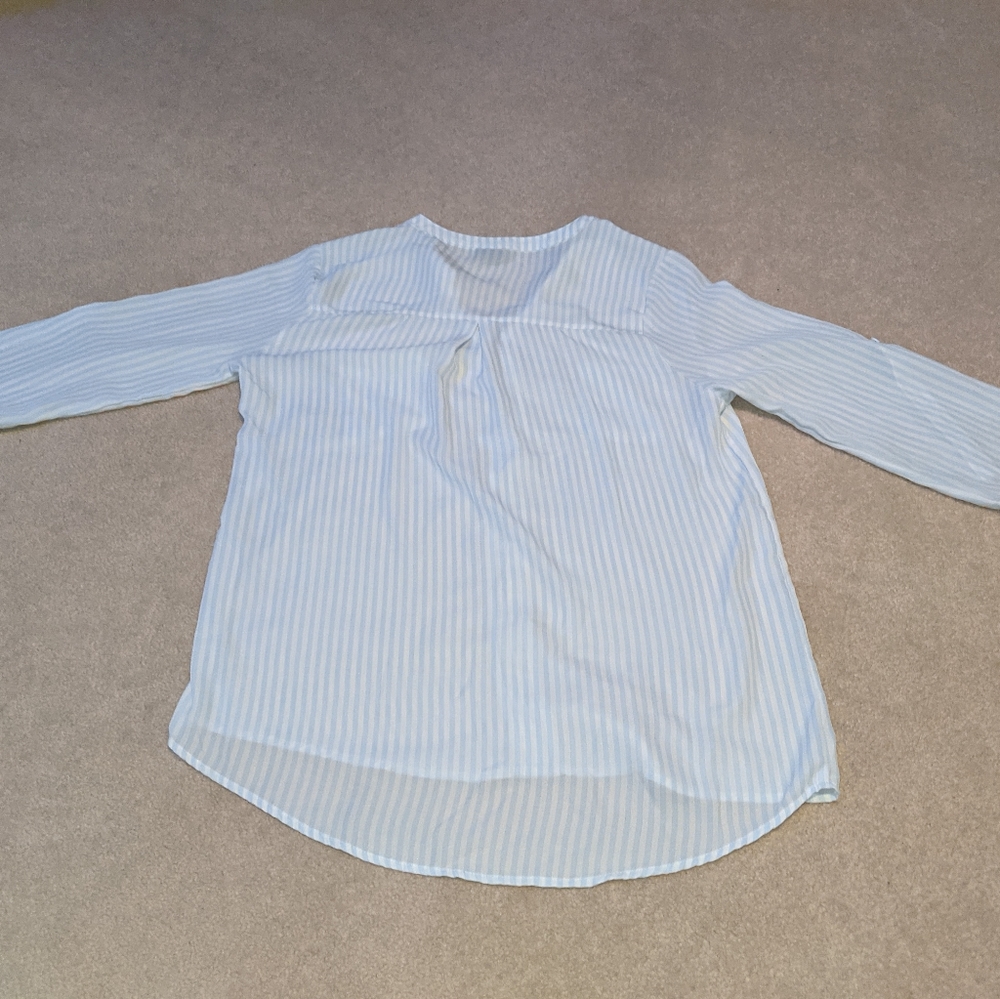 Rue21 baby blue & white blouse - Picture 13 of 14